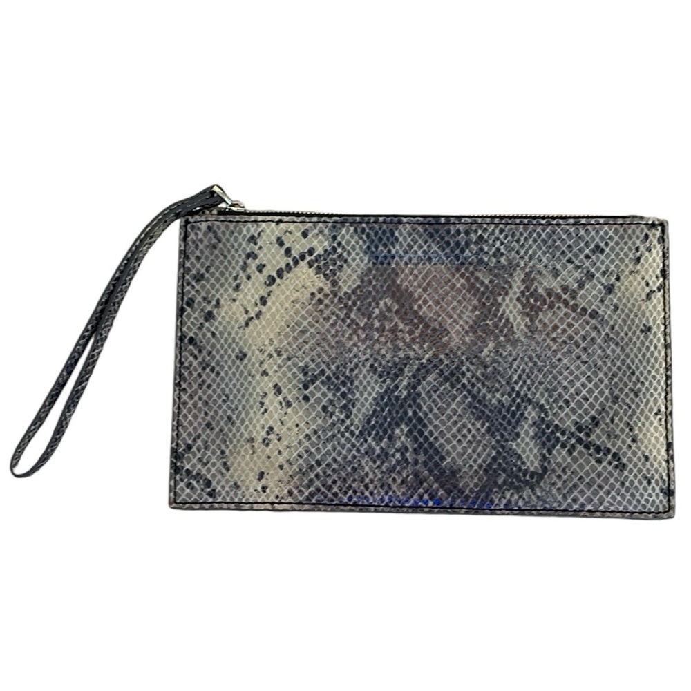 Aimee Kestenberg wristlet, snake skin print, genuine leather